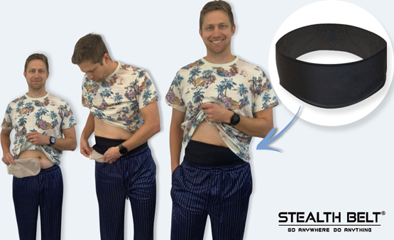 Slip on Horizontal Ostomy Belt vs Vertical Ostomy Belt | Stealth Belt